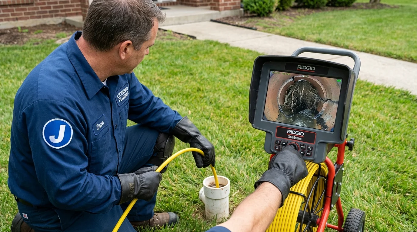 Sewer camera inspection being performed by Johns Plumbing LLC in Windermere